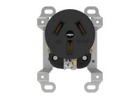 3 Pole 3 Wire Non-Grounding Flush Receptacle Center Receptacle 50A 125/250V 10-50R