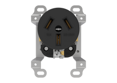 3 Pole 3 Wire Non-Grounding Flush Receptacle Center Receptacle 50A 125/250V 10-50R