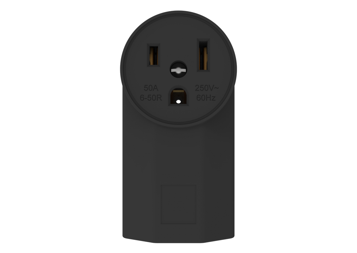 Surface Receptacle 50A 250V 6-50R 2Pole 3Wire Black