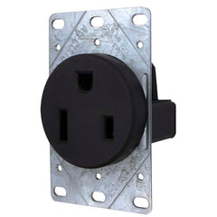 2Pole 3Wire Flush Mounted Receptacle 50A 250V 6-50R Black