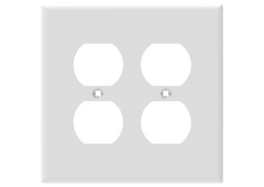 2 Gang Duplex Wall Plate Gloosy Polycarbonate