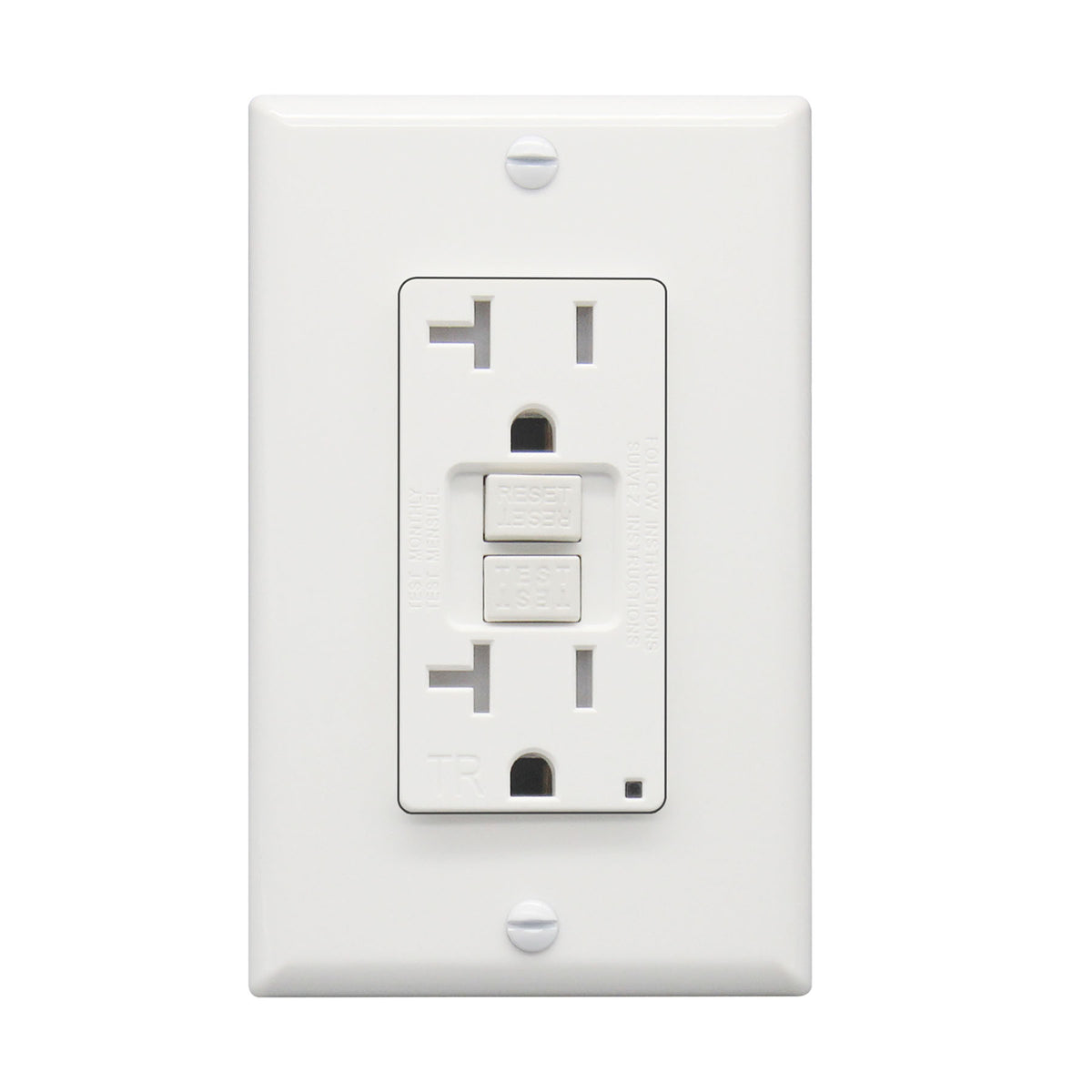 GFCI 20A TR with screwless wall plate