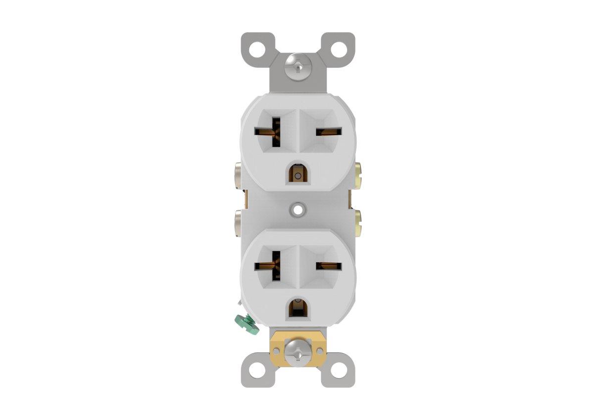 Duplex Receptacle Rated 20A-250V Self-grounding 6-20R