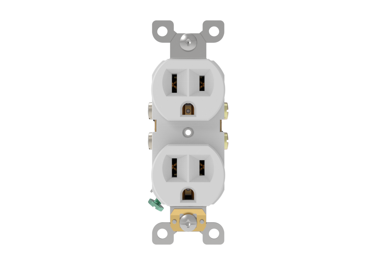 Duplex Receptacle Rated 15A-125V Self-grounding 5-15R