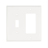 2Gang 1 Toggle & 1 Decorator Wall Plate Gloosy PC Polycarbonate