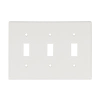 3-Gang Blank Wall Plate Polycarbonate PC