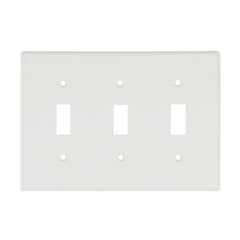 3-Gang Blank Wall Plate Polycarbonate PC