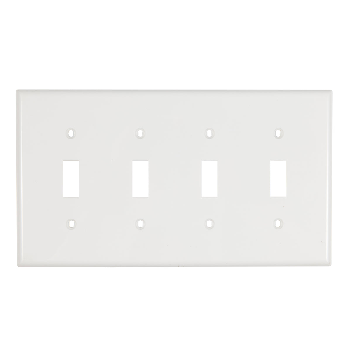 4-Gang Blank Wall Plate Polycarbonate PC