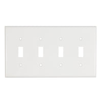 4-Gang Blank Wall Plate Polycarbonate PC