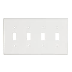 4-Gang Blank Wall Plate Polycarbonate PC