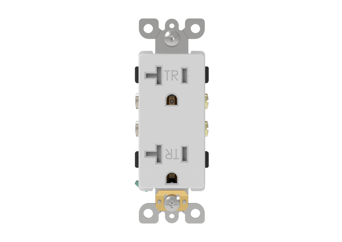 Decorator Receptacle Rated 20A-125V Self Grounding 5-20R