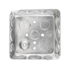 UL Listed | (52151P-1/2&3/4)4" Square Box, 1-1/2" Deep, with 1/2 & 3/4 KOs